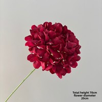 YHM Kunstmatige Enkelvoudige zijden hortensia-vormige lolly snoep bloemstuk 72 bloemblaadjes voor bruiloften wanddecoratie zacht