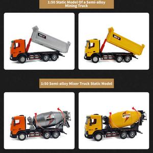 รถดั๊มพ์บรรทุกของเล่นจำลองงานก่อสร้าง รุ่น SJY-1735 1/50 ผลิตจากโลหะผสมแบบหล่อขึ้นรูป - Product Image 2