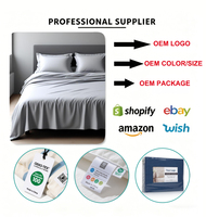 Ensemble de draps de lit double king size pour chambre à coucher linge de lit 4 pièces linge de lit ensembles de draps de lit