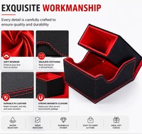 Tour à dés en PU pliable et portable pour le rangement, plateau à dés, accessoire de jeu de table pour cartes TCG et RPG, personnalisation en gros