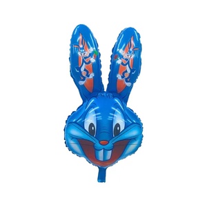 Globos de Aluminio Mylar con Forma de Cabeza de Conejo de Dibujos Animados, Inflables, de 45_84cm, Color Gris, Azul y Rosa, Novedad de Pascua <span class=keywords><strong>2022</strong></span> - Product Image 5