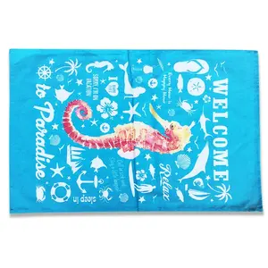 2024 Factory Hotsale Small MOQ Custom Tea Cotton Kitchen Towels Absorbent Print Kitchen Cleaning Cloths