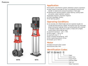 Bomba de Agua Vertical de Función Mejorada para Tratamiento, Bombas Centrífugas Horizontales Multietapa - Product Image 4