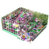 Aire de jeux intérieure sur le thème de l'espace commercial, toboggan arc-en-ciel, ensemble de jeux pour bébés, parcours d'obstacles, labyrinthe d'escalade, équipement de jeux souples