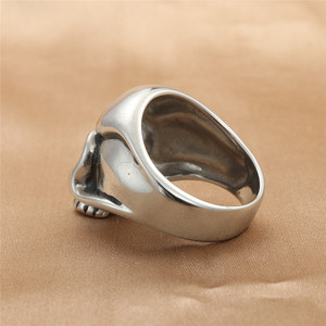 Skeleton <b>Skull</b> <b>Ring</b> Silver Men's Fashion Punk Retro Jewelry Gift - Product Image 2