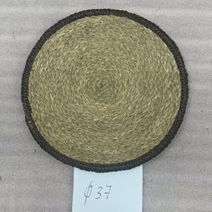 Tapis rond en jacinthe d'eau tissé à la main, rembourré, pour la maison, la voiture et le camping - Product Image 3