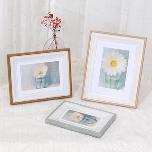 Bắc Âu đôi màu sắc hình ảnh khung 6 7 8 10 A3 Gỗ patten đau khổ Trắng MDF khung ảnh đám cưới khung ảnh bàn tường - Product Image 4