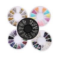 Kit de Nail Art Tamax NAK014 15pcs Pinceaux Liner 5pcs Stylos à Points 10 Feuilles de Papier Doré Strass Décoration Ensemble de Manucure
