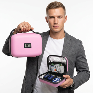 Sac de transport médical de luxe portable pour infirmière et médecin, trousse de premiers secours, glacière à insuline, étui de rangement de voyage - Étui isotherme en EVA 30-60L avec fermeture éclair - Product Image 4