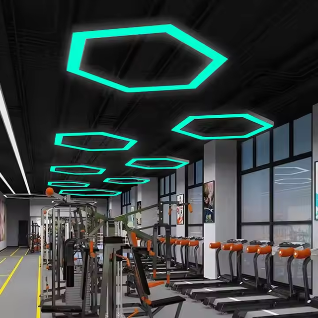 RGBW Customized Hexagon Linear Lighting Project for Bars Hollow LED Light