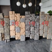 Décoration extérieure 3D légère et moderne en faux carrelage, panneau mural en pierre de polyuréthane PU