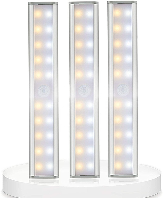 USB Closet Cabinet Light 30 Leds Wireless Motion Sensor Modern PC Battery Powered LED Movement Detector Lights 30 Leds Modern PC