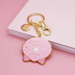 Beautiful Things Are Coming Enamel Key Ring Mental Health Keychains Positive Reminder Soft Enamel <strong>Keyring</strong> Encouragement <strong>Keychain</strong>