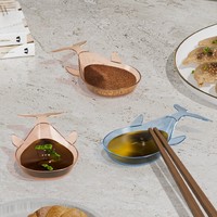 Assiettes à apéritif en plastique écologiques en forme de poisson, petits bols, 100 pièces MOQ
