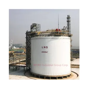 Turnkey Operation Large Capacity Cryogenic Liquid Oxygen Nitrogen LNG LPG Flat Bottom Storage Tank