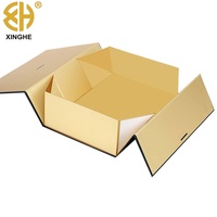 Boîtes cadeaux en carton rigide pliables de luxe avec logo personnalisé, fermeture magnétique