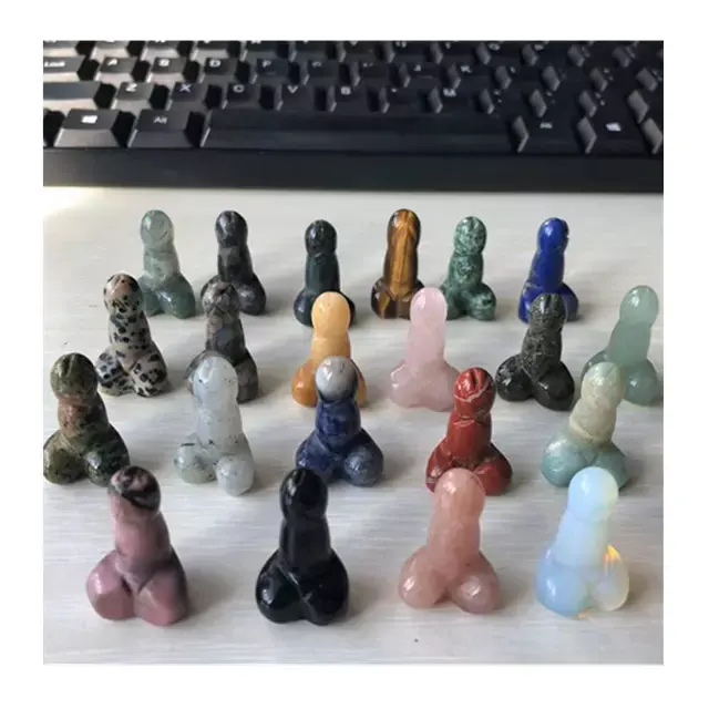 Groothandel Natuurlijke Kwarts Kristallen Helende Stenen Sieraden Kwarts Kristal Penis Kristal Mini Penis Voor Het Maken Van Sieraden