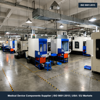 Services de fraisage CNC sur mesure, pièces de précision de qualité médicale, fournisseur OEM, précision 0,01 mm, ISO 9001, pour titane TC4, pour usinage