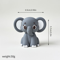 Dschungel-Wildtier-Tortendekoration Elefant Giraffe Löwe Affe Nilpferde, Zebras, Eichhörnchen Tropische Blätter Kuchendekoration
