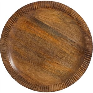 Round Wooden <b>Plate</b> Versatile Serving <b>Plate</b> & Decorative <b>Plate</b> Made of Natural Wood for Stylish Presentations Safe - Product Image 1