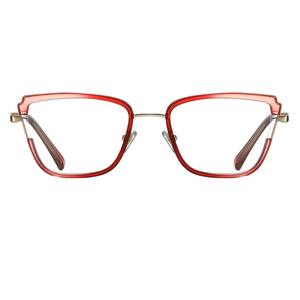 Montures de lunettes 86015, rectangulaires, monture intégrale, anti-lumière bleue, TR90, métal, design strass, unisexe, verres AC - Product Image 5