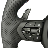 Volant sport en cuir avec LED et fibre de carbone pour Série 3 X5 X6 F10-F32 M3 M4 F80-F87 E88-E92