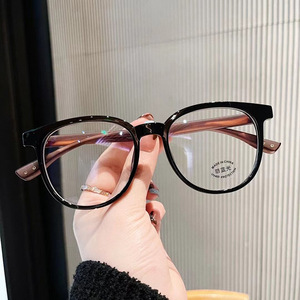Lunettes de Myopie à Monture <span class=keywords><strong>Ronde</strong></span> Vintage pour Ordinateur, Lunettes Anti-Lumière Bleue, Grain de <span class=keywords><strong>Bois</strong></span>, 0 Dioptrie - Product Image 4