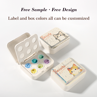 Palette de gel Patting 6 compartiments tendance, 2g, boîte portable en plastique ABS pour gel Pat Pat, emballage cosmétique personnalisé OEM/ODM