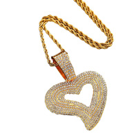 Nouveau pendentif grande taille pour hommes et femmes, collier en alliage, personnalisation de pendentif hip-hop mode rap