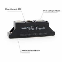 Module de diode redresseuse TECHSEM MDC70-18-223F3 70A 1800V, redresseur à pont SCR haute fiabilité pour alimentation électrique