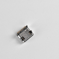 Konektor USB Tipe-C Betina Satu Baris 16-Pin Pemasangan Permukaan Plug-In Pin-Through-Hole Antarmuka Pengisian Cepat