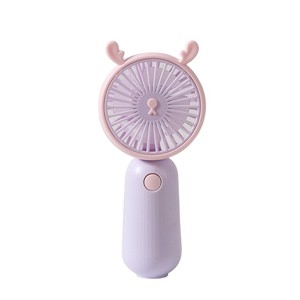 Mini ventilateur portable rechargeable par USB Dispositif de refroidissement par air de conception simple de dessin animé pour la maison, l'extérieur et la voiture. - Product Image 1
