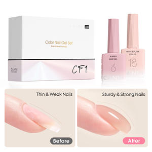 CF1 <span class=keywords><strong>CANNI</strong></span> 9ml Caoutchouc Basecoat Quick Builder Gel pour Ongles 24 Couleurs avec Nuancier Ensemble de Vernis à Ongles Gel Cadeau de Noël Kit de Gel pour Ongles - Product Image 2