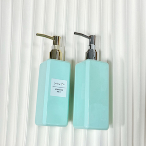 Bán buôn 250ml Pet vuông đen dầu gội rửa cơ thể <span class=keywords><strong>container</strong></span> với mạ Vàng bơm đầu bao bì nhựa cho chai lotion - Product Image 2