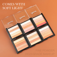 Palette de fards à paupières 5-en-1 transfrontalière, effet puissant, scintillant, mat, paillettes fines, contouring, éclaircissant, illuminateur, OEM