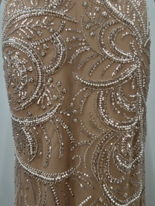 Vestido de Noche Árabe con Cuentas de Perlas de Sirena Color Nude A10984, Estilo <span class=keywords><strong>Imperio</strong></span>, Largo hasta el Suelo, para Ocasiones Formales - Product Image 6