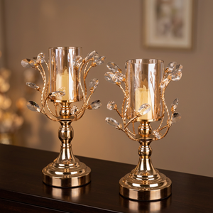 Brillan en estilo Hermosos candelabros con votivos de vidrio Crea un ambiente cálido con candelabros votivos de vidrio - Product Image 3