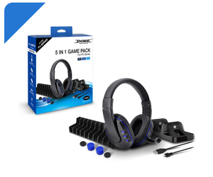 Tai Nghe TP4-18101 Chơi Game 5 Trong 1, Tai Nghe Chơi Game Có Dây Cho Tai Nghe Âm Thanh Nổi <span class=keywords><strong>PS4</strong></span> Với Hộp Đựng Đĩa Silicon - Product Image 1