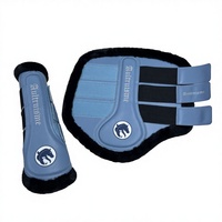 Ensemble de protections pour jambes de cheval en cuir PU résistant aux rayures, avec velcro en nylon robuste et logo personnalisé, directement de l'usine