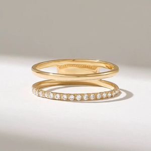 Bague de fiançailles pour femme en or massif 14 carats, diamant de laboratoire blanc VS1, taille brillant rond, 1 carat, certifié IGI, sertie de diamants. - Product Image 1
