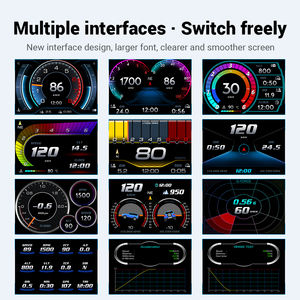 Populaire voiture OBD2 + <span class=keywords><strong>GPS</strong></span> électronique écran tactile bouton 5.5 pouces F11 affichage tête haute HUD compteur de vitesse accessoires de voiture pour toutes les voitures - Product Image 3