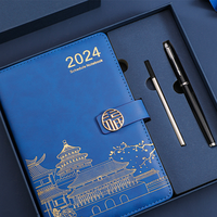 Best-seller Ensemble de cahiers A5 couverture rigide en cuir PU personnalisée avec reliure à coudre en feuille d'or couverture étanche nouvelle version cahier