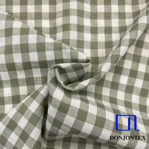 Tissu à carreaux en polyester teint en fil exclusif pour robe ou draps de lit pour femmes - Product Image 5