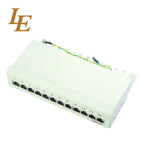 Placa frontal de red para montaje en rack LE P2448 con organizador de cables Cat6 CAT5e UTP FTP