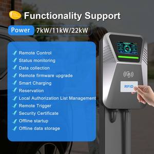 Promotion : Station <span class=keywords><strong>de</strong></span> <span class=keywords><strong>recharge</strong></span> mobile sur pied <span class=keywords><strong>de</strong></span> haute qualité, 48 A, 22 kW, niveau 2, pour véhicules électriques, usage commercial et domestique - Product Image 4