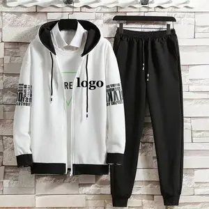 Conyson High Quality Spring Autumn Sublimation Blanks Hoodie Sets Polyester Custom Design Men's Hoodies And Sweatpants Set