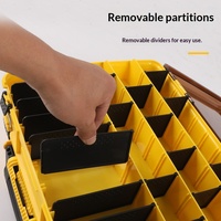 Boîte de rangement pour matériel de pêche en ABS robuste, double compartiment, étui à leurres portable pour la pêche en eau douce et en eau salée