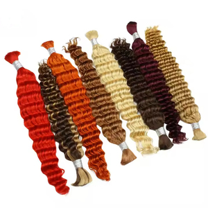 Chloe 100% cabello humano Ombre trenzado cutícula alineada virgen cabello humano trenzado a granel sin trama onda profunda cabello a granel - Product Image 2