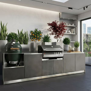 Mueble de Cocina para Exteriores de Acero Inoxidable SS304, Ecológico y de Alta Calidad, con Parrilla para Jardín - Product Image 1