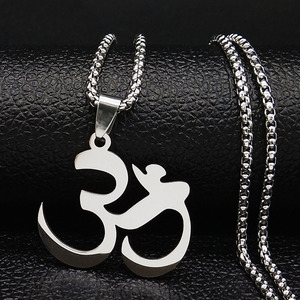 Amuleto Protector del Sikhismo, Collar Indio Sikh de Plata y Acero Inoxidable, Nuevo Collar de Yoga con Loto <span class=keywords><strong>Maratha</strong></span>, Collar con Colgante de Mandala - Product Image 3